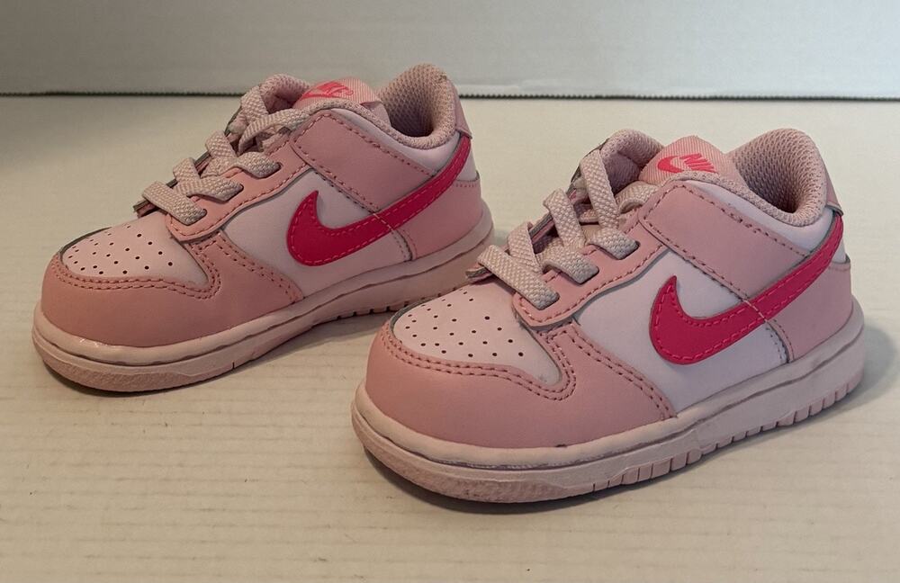 Nike Dunk Low TD Triple Pink Toddler Shoes 5C Little Kids NEW NIB DH9761-600